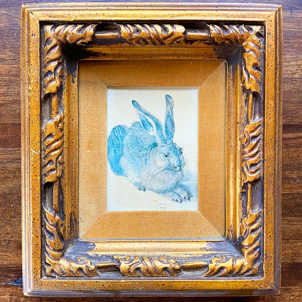 Vintage Framed Rabbit Print
