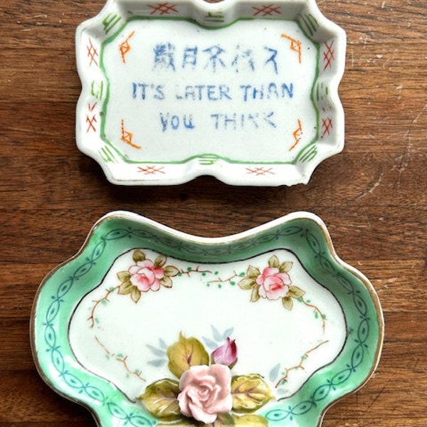 Vintage Chugai China Ash Trinket Trays Occupied Japan