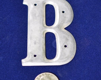 One Vintage Three-Inch Aluminum Letter B SHIPPING INCLUDED