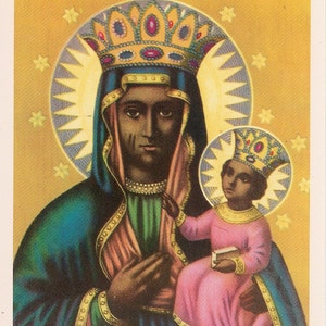 Erzulie Dantor Holy Card  Black Madonna SHIPPING INCLUDED