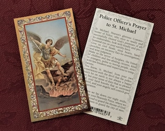 St. Michael the Archangel Police Officer's Prayer Card SHIPPING INCLUDED