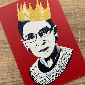 Ruth Bader Ginsburg Art Card Post Card  -- 1 per Order  4x6 SHIPPING INCLUDED  Fabulous
