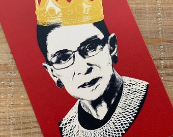Ruth Bader Ginsburg Art Card Post Card  -- 1 per Order  4x6 SHIPPING INCLUDED  Fabulous