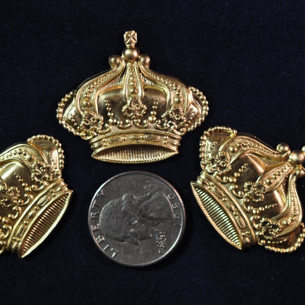 Three Medium Royal Crown Decorative Elements SHIPPING INCLUDED