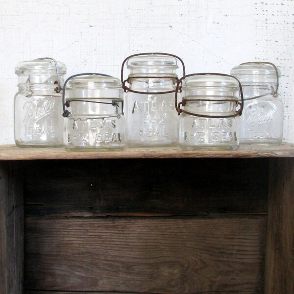 ball jars and atlas jars - country living - urban farmhouse style home decor -  canning jars