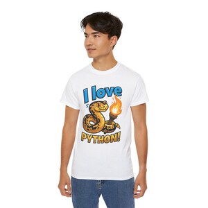 I Love Python T-Shirt | Programming coder tee | Funny Programmer Shirt | Coding Gift for Developers 画像 2