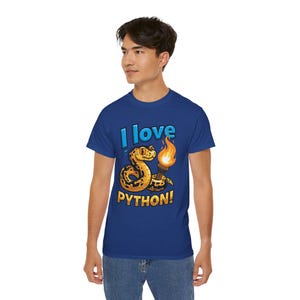 I Love Python T-Shirt | Programming coder tee | Funny Programmer Shirt | Coding Gift for Developers 画像 20