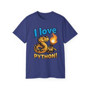 I Love Python T-Shirt | Programming coder tee | Funny Programmer Shirt | Coding Gift for Developers 画像 16