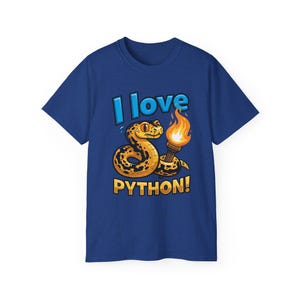 I Love Python T-Shirt | Programming coder tee | Funny Programmer Shirt | Coding Gift for Developers 画像 17
