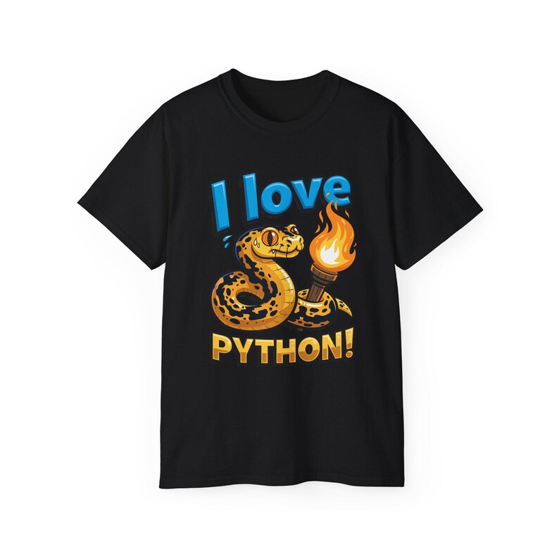 I Love Python T-Shirt | Programming coder tee | Funny Programmer Shirt | Coding Gift for Developers 画像 4