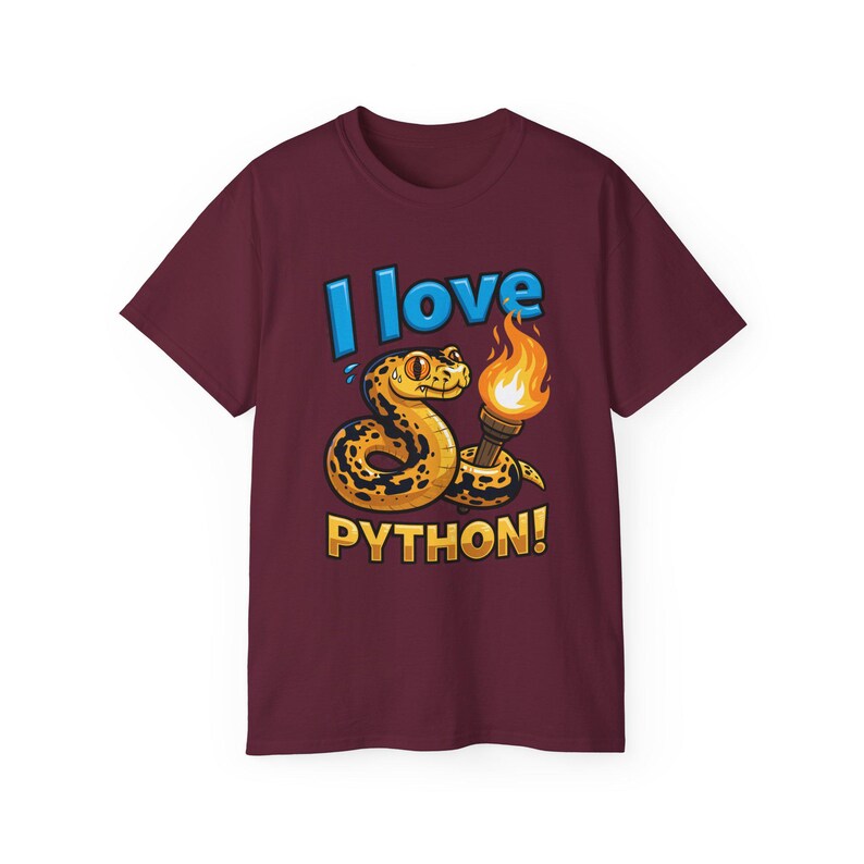 I Love Python T-Shirt | Programming coder tee | Funny Programmer Shirt | Coding Gift for Developers 画像 8