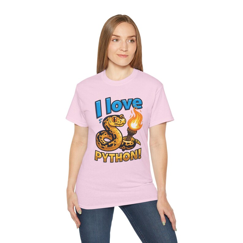 I Love Python T-Shirt | Programming coder tee | Funny Programmer Shirt | Coding Gift for Developers 画像 5