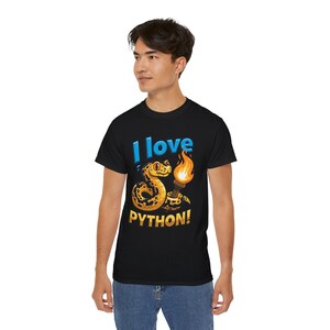 I Love Python T-Shirt | Programming coder tee | Funny Programmer Shirt | Coding Gift for Developers 画像 13