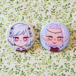 Monster Stories 2 Ena and Alwin buttons 1.75 inch
