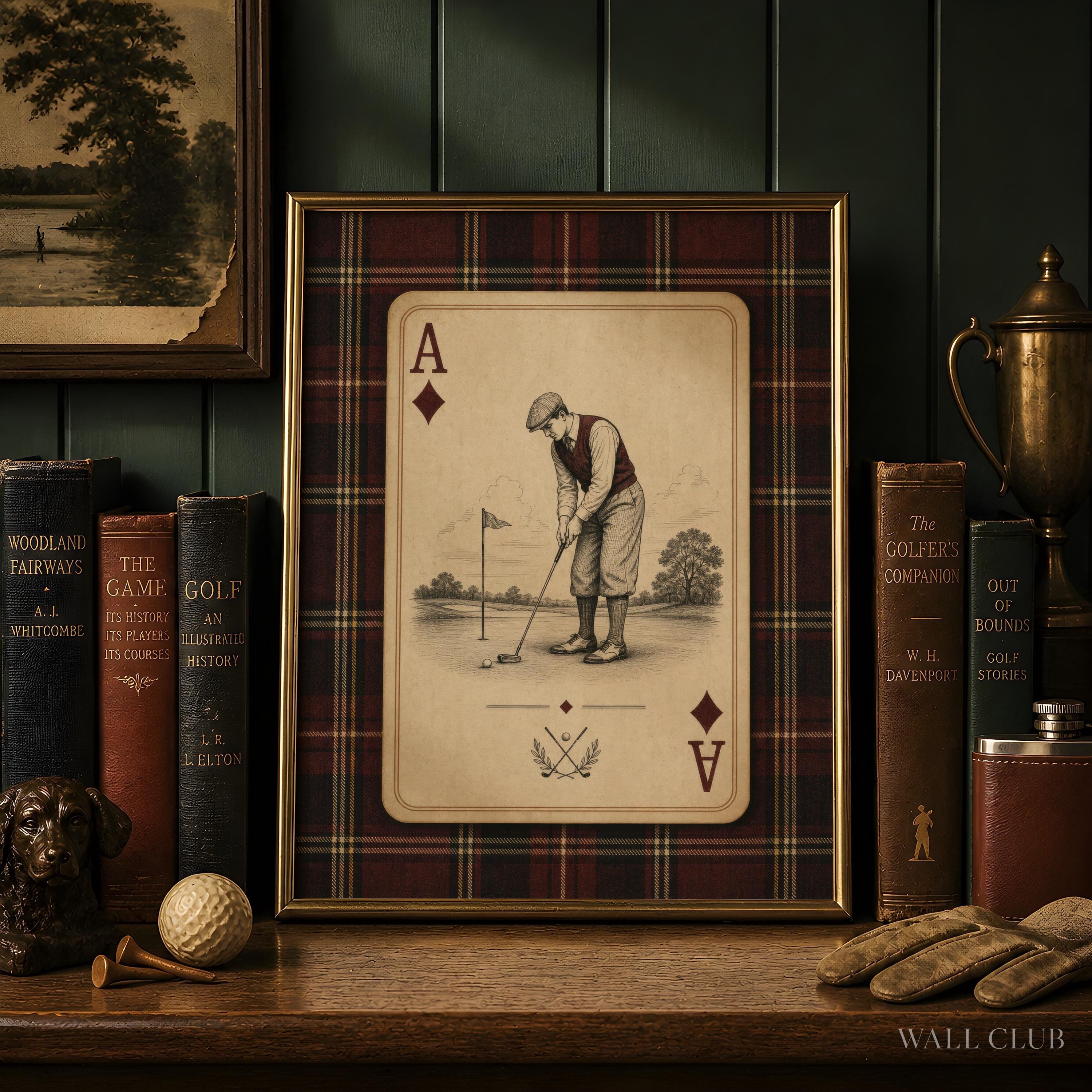 Vintage Golf Card Ace Art - Etsy