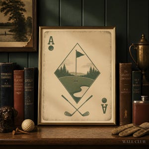 Vintage Golf Card Ace Art - Etsy