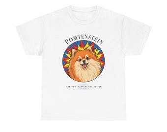 Pomtenstein Pomeranian Pop Art T-Shirt | Kleidung für Pomeranian-Liebhaber