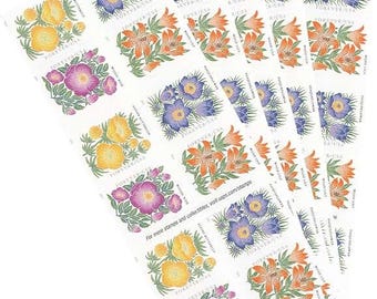 mail 100 sticker forever adhesive flower