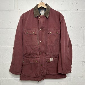 Giacca da trekking vintage Carhartt foderata in coperta, modello "Redwood" PB1136