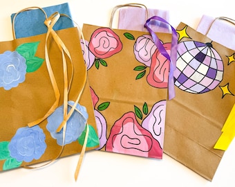 Personalized Hand Painted Birthdy and Party Gift Bags