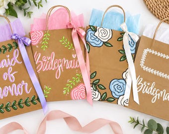 Personalized Hand Painted Wedding and Party Gift Bags