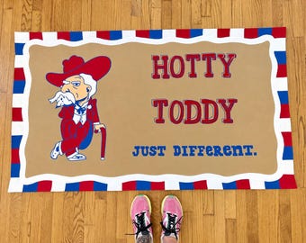 Hand Painted, University of Mississippi, Ole Miss Game Day Banner, Sign