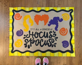 Hand Painted, Hocus Pocus, Halloween Banner – Personalized Party Decor