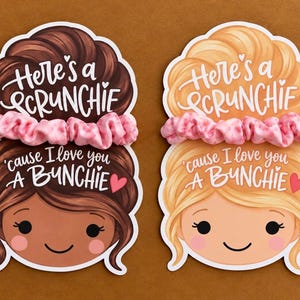 Scrunchie Gift Holders Set of 5 | Dance Class Gifts | Scrunchie Valentine Cards | Birthday Party Favors | Scrunchie Not Included