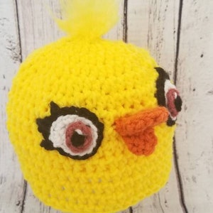 Toy Story 4 ducky character inspired crochet hat, Ducky hat, crochet baby photo prop image 4