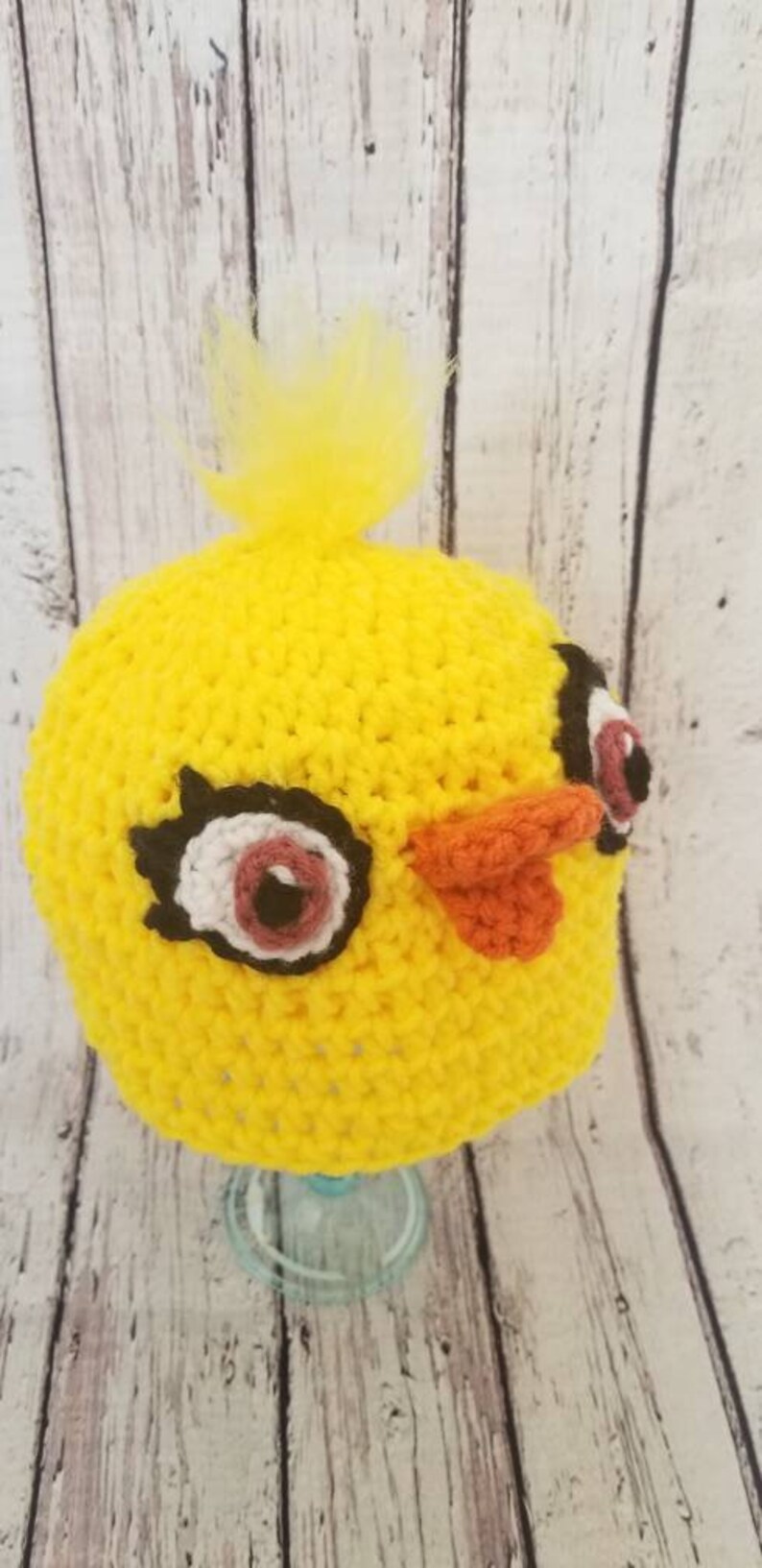 Toy Story 4 ducky character inspired crochet hat, Ducky hat, crochet baby photo prop image 4