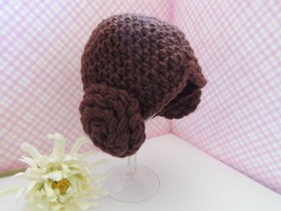 princess leia baby hat