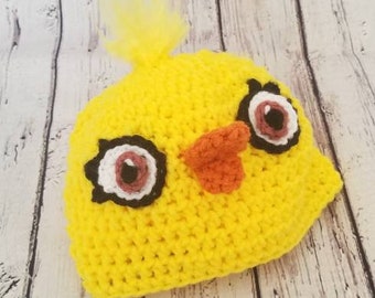 Toy Story 4 ducky character inspired crochet hat, Ducky hat, crochet baby photo prop