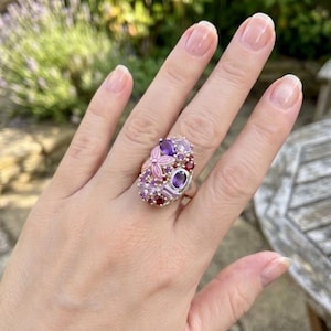 Purple Garnet Ring - Etsy
