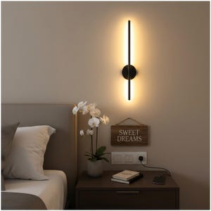 Rechargeable Magnetic Wall Light | Cordless LED Wall Sconce | Dimmable Bedside Reading Lamp | Wireless Bedroom Hallway Light