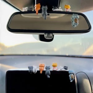 Set de minifiguras de gatos / Decoración de gatos de resina adorable / Accesorios de escritorio kawaii / Adornos de gatos diminutos / Adorno para monitor de computadora / Regalo para amantes de los gatos