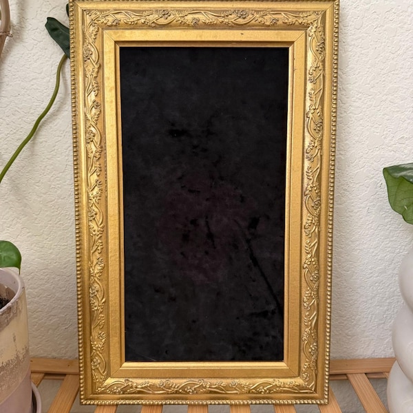 Vintage Style Black and Gold Pin Board Frame