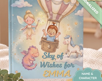 Personalized Children's Book, Custom Wish and Keepsake Story Book with Child's Name, Baby Shower, Christening, New Baby, Birthday Gift