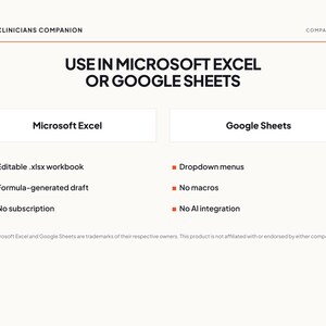 SOAP Note Builder for Social Work | Excel & Google Sheets Documentation Tool image 8