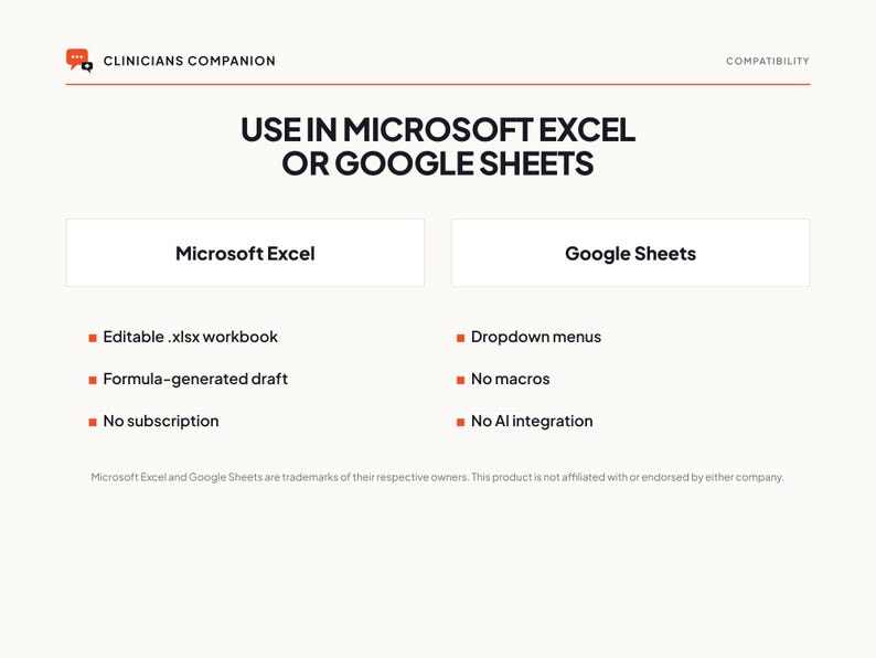 SOAP Note Builder for Social Work | Excel & Google Sheets Documentation Tool image 8
