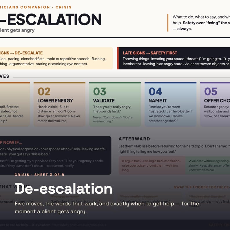 Social Work Quick Reference Set | 8 Practice Guides for MSW Students and New Clinicians image 3