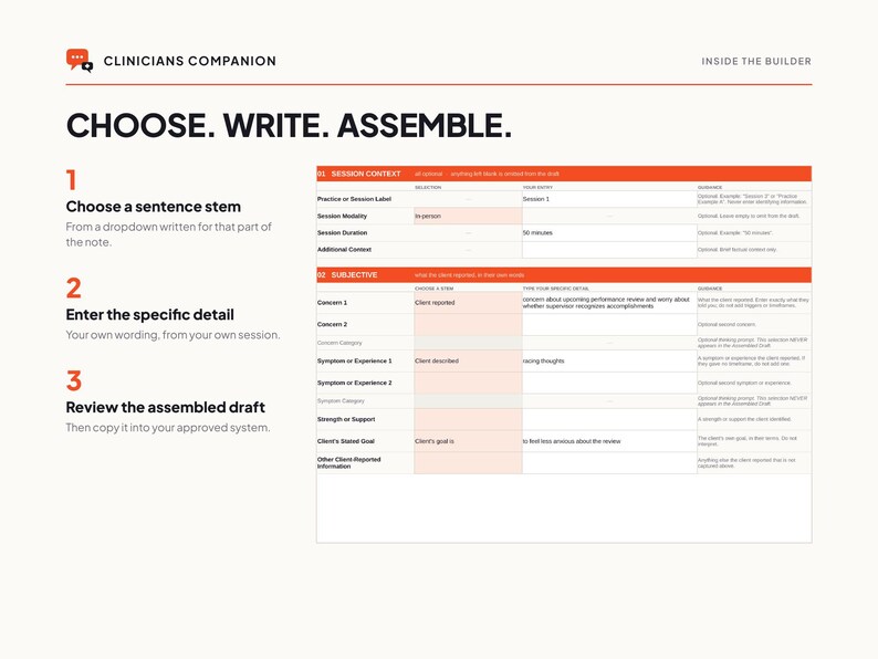 SOAP Note Builder for Social Work | Excel & Google Sheets Documentation Tool image 6