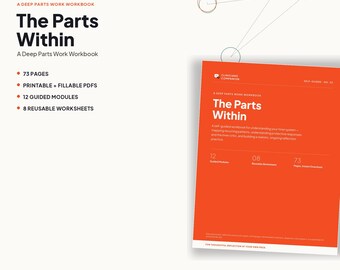 Parts Work Workbook for Self Reflection, Inner Critic and Triggers, Printable and Fillable PDF