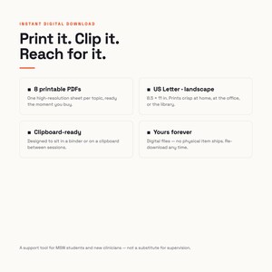 Social Work Quick Reference Set | 8 Practice Guides for MSW Students and New Clinicians image 7