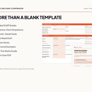 SOAP Note Builder for Social Work | Excel & Google Sheets Documentation Tool image 5