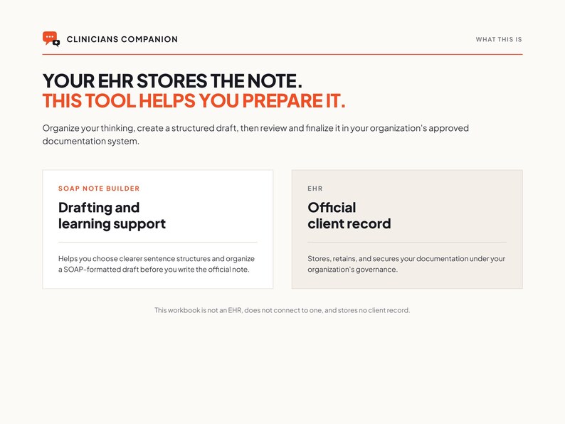 SOAP Note Builder for Social Work | Excel & Google Sheets Documentation Tool image 3
