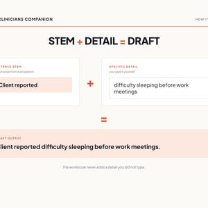 SOAP Note Builder for Social Work | Excel & Google Sheets Documentation Tool image 2