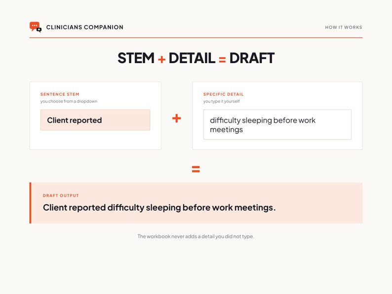 SOAP Note Builder for Social Work | Excel & Google Sheets Documentation Tool image 2