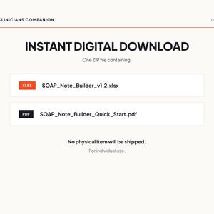 SOAP Note Builder for Social Work | Excel & Google Sheets Documentation Tool image 10