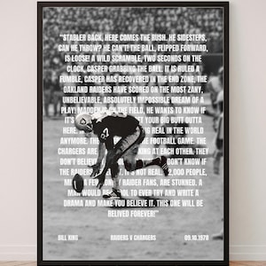 Holy Roller NFL-affisch | Oakland Raiders 1978 Vintage Touchdown-väggkonst
