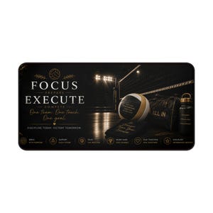 Focus Execute motivational desk mat | Volleyball mousepad